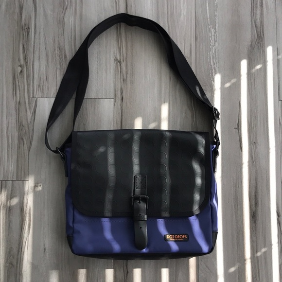 DOT-DROPS Handbags - RARE | DOT-DROPS Laptop Bag Blue Black
